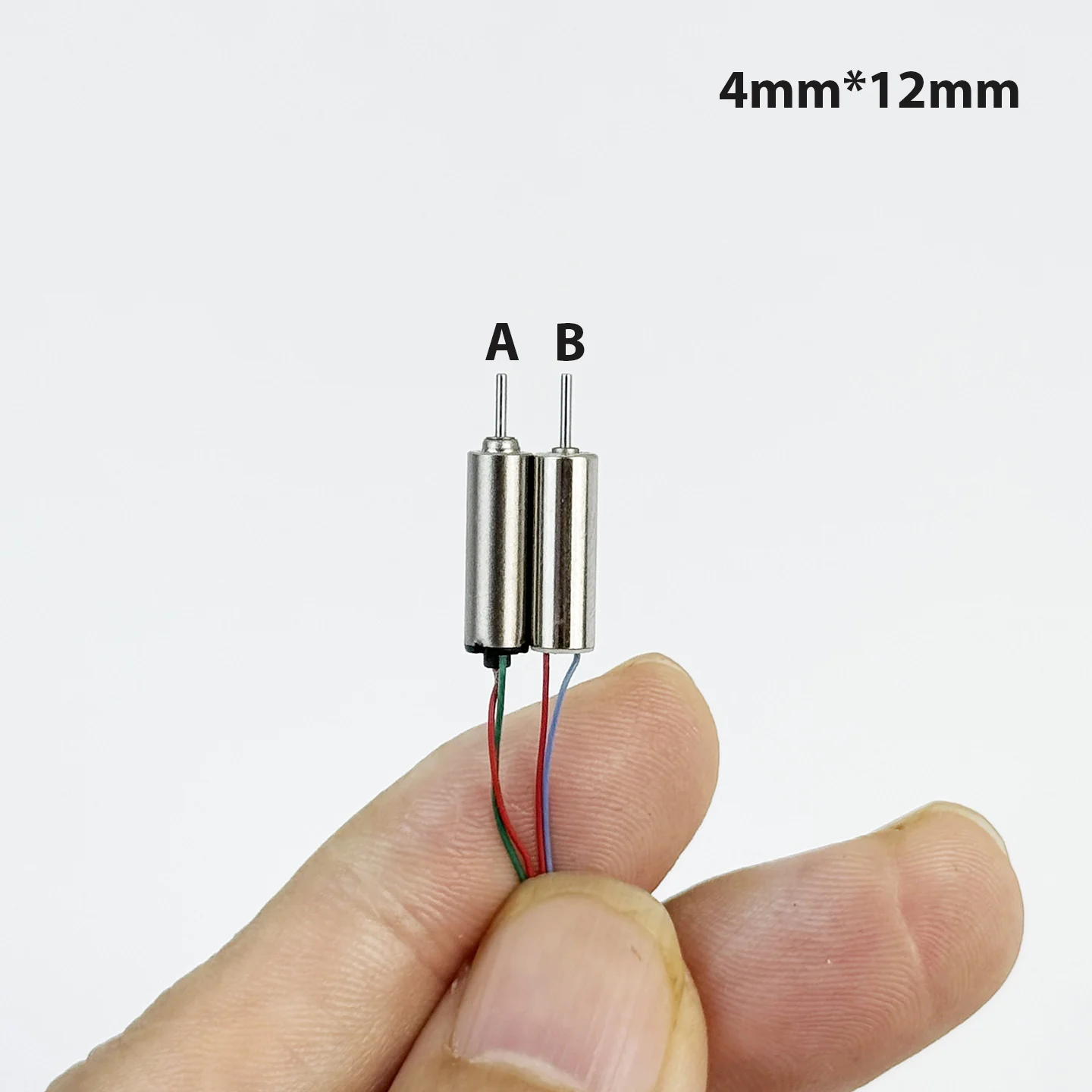 Moteur miniature 4mm x 12mm DC 3V 3.7V 65000RPM pour drone hélicoptère RC