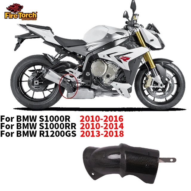 Für BMW S1000RR S1000R R1200GS Abgas Mittleren Link Rohr Carbon Faser  Hitzeschild Abdeckung Motorrad Schutz Anti-Verbrühungen Shell - AliExpress