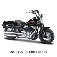 Maisto 1:18 Harley Davidson 2008 FLSTSB Cross Bones Die Cast Vehicles Collectible Hobbies Motorcycle Model Toys 1