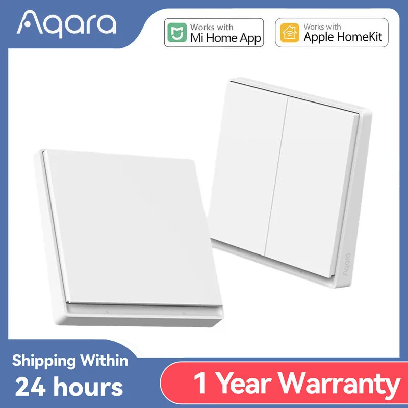 Aqara Smart Wall Switch E1 Zigbee 3.0 Smart Home Wireless Key Light Switch Fire Wire Senza Neutro Per Xiaomi Mi Home Homekit
