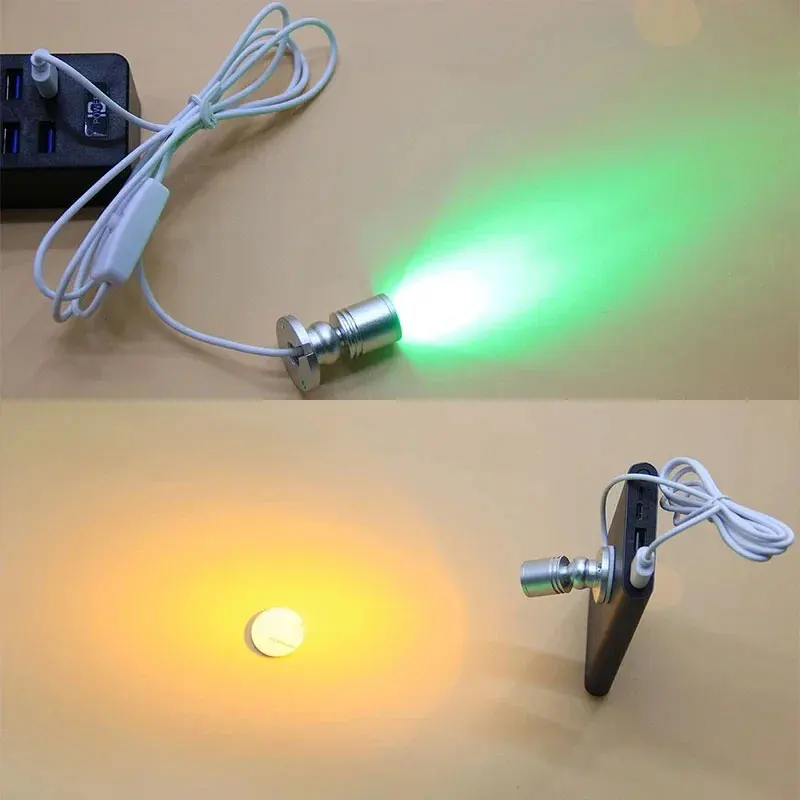 LED USB 5V 3W Led Spot Light Surface Mounted Cabinet Showcase Counter Jewelry Lamp Rotatable Angle Ceiling Mini Spotlight led spotlight