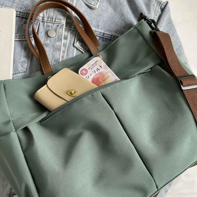 Casual Multi-pocket Messenger Bags for Women Stylish Nylon Unisex Tote Bag Large Capacity Travel Vintage Handbags Shopper Bag