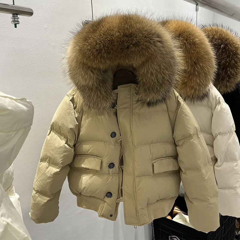 Lagabogy 2025, Winter-Damen-Kurzjacke, Parker-Daunenjacke, groß