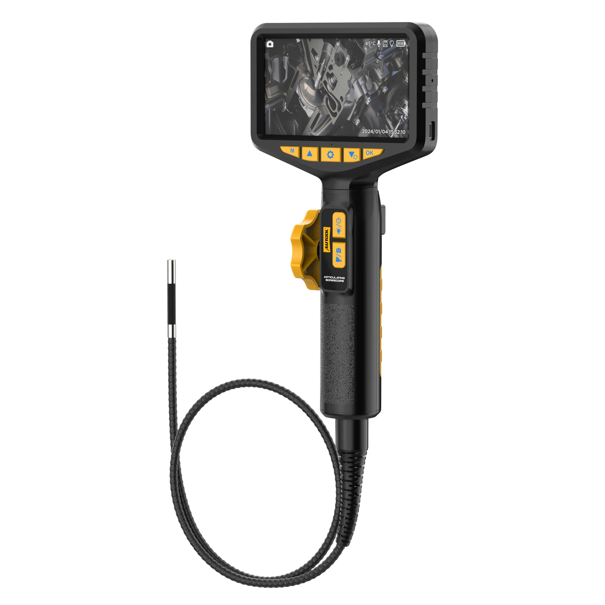 AUTOOL SVB305 산업용 내시경 카메라 방수 IP67 자동차 검사용 조명 자동 초점 1080 HD IMG 및 비디오 기능 탑재