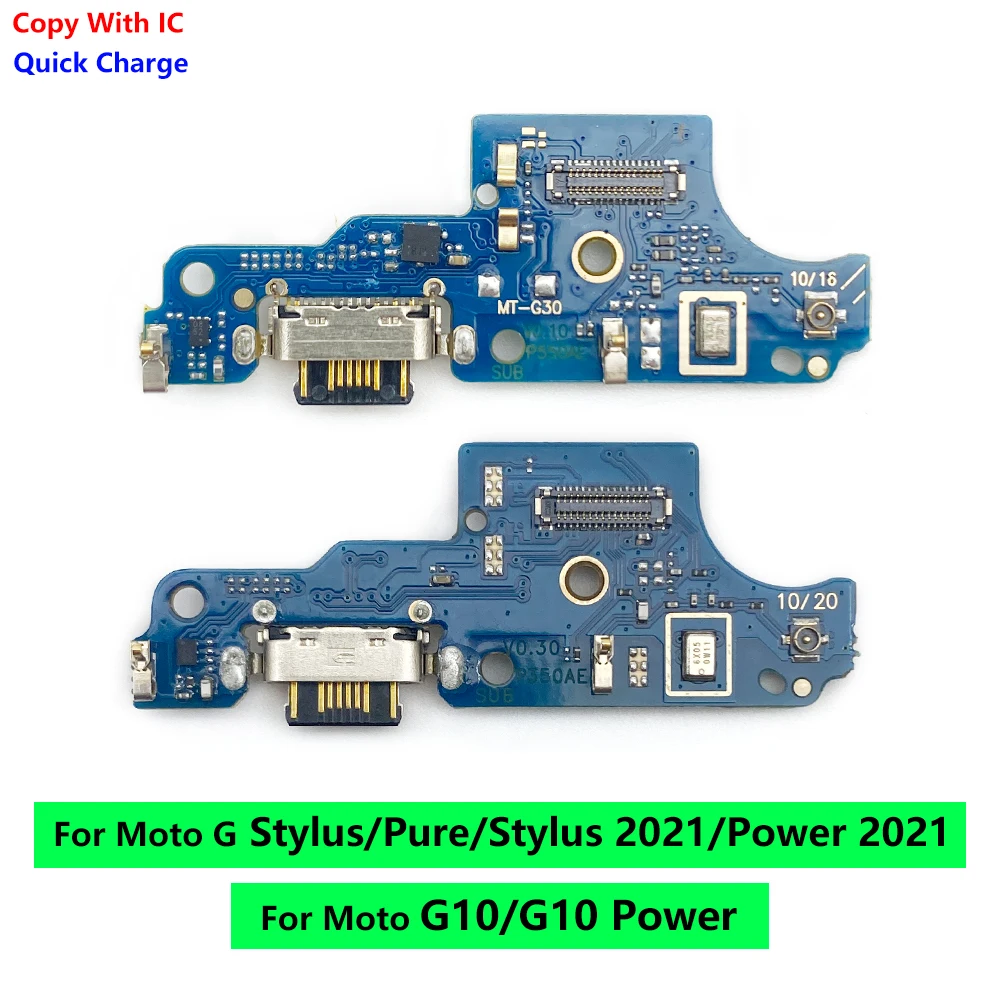 새로운 USB 충전 포트 잭 커넥터 충전 보드 플렉스 Moto G60 G100 G50 G31 G30 G20 G41 G10 Power G Power Stylus 2021 Pure