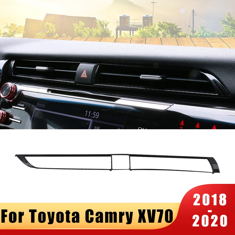

For Toyota Camry XV70 8th 2018 2019 2020 Car Styling Center Console Air Conditioning Outlet Frame Decoration Cover Trim ABS