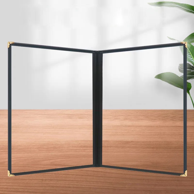 10 Packs For Holding A5 2 Sheets Clear Plastic Menu Cover( size: 23.5x16.8cm), Presentation Folder
