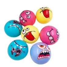 

6pcs New Funny Expression Pu Ball High Pinball Expression Pressure Vent Ball Stress Balls Bouncy Ball Baby Toys for Kids