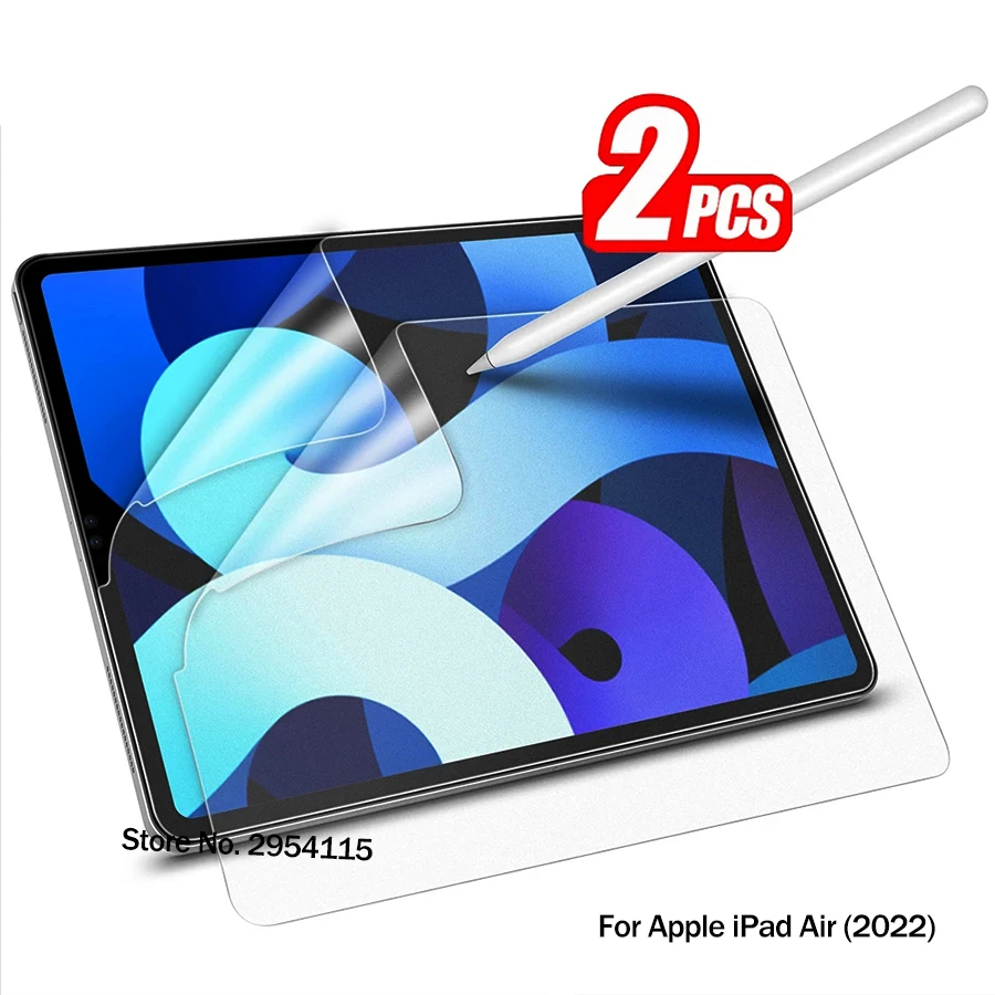 2 Pezzi Per Ipad Air 5 2022 A2589 A2591 Carta Touch Screen Protector Pellicola Antiscivolo Pet Disegno Opaco Per Ipad Air 5A Generazione