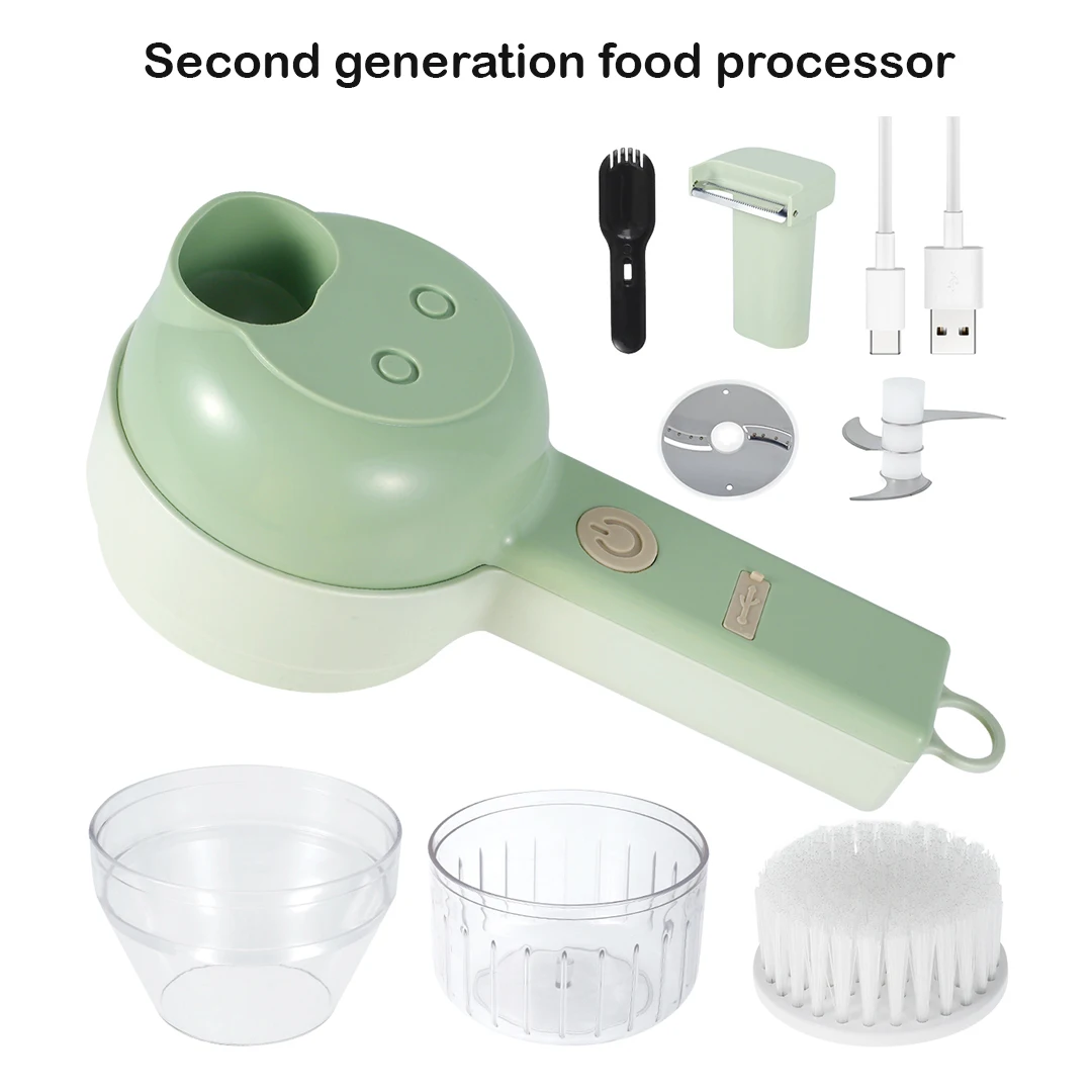 Upgrade Handheld Electric Vegetable Cutter Set Wireless Food