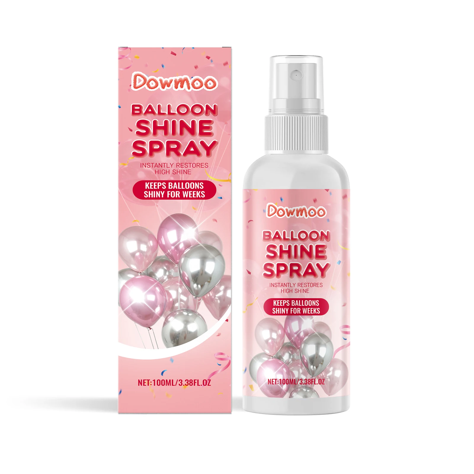 DOWNMOO Ballon Shine Spray Anti Desbotamento Restaurar Decoração de Festa Atmosfera Secagem Rápida Brightener Balão Polimento Spray 100ml