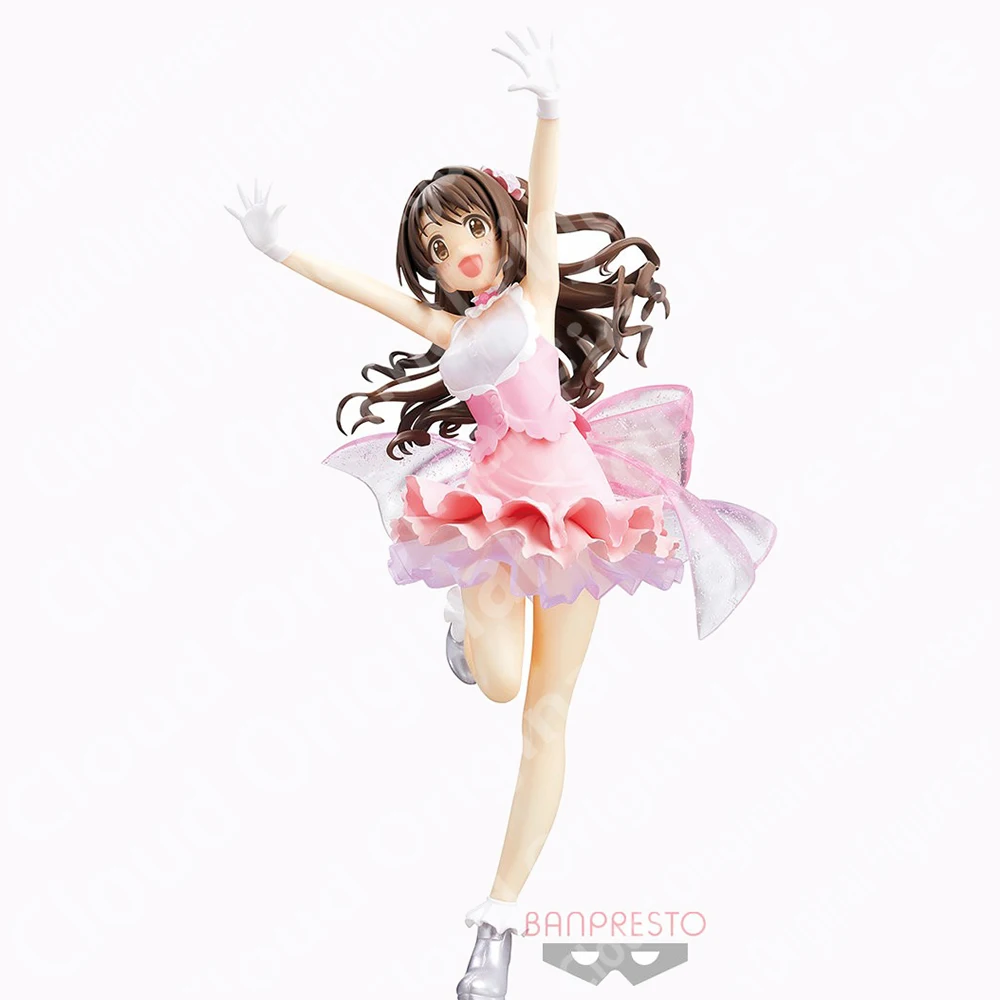 재고 있음 오리지널 Banpresto THE IDOLMASTER 시마무라 우즈키 스테이지 바이 스테이지 PVC 22cm 액션 피규어 모델 장난감 취미