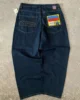 Jeans Y2k Pants Black Jeans Wide Leg Men Retro Loose Fashion Trendy Pants Hip-Hop Streetwear Y2k American Street Casual Jeans 5