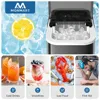 Ice Maker Countertop, LED Display Portable Ice Maker Machine with Handle, 26.5lbs/24Hrs,8 Cubes in 6 Mins,fr Home Kitchen,Office 5