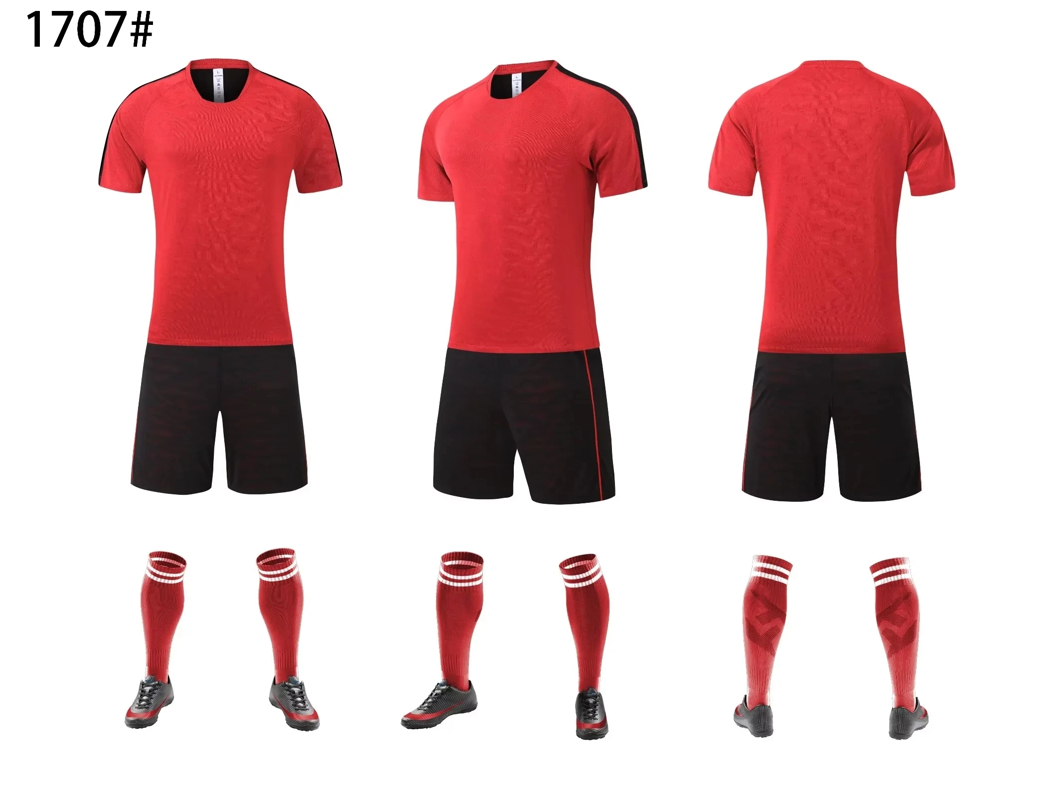 /25 Quality Double Sided blank Football Jersey Sets Men Cheap Soccer Uniforms For Teams`