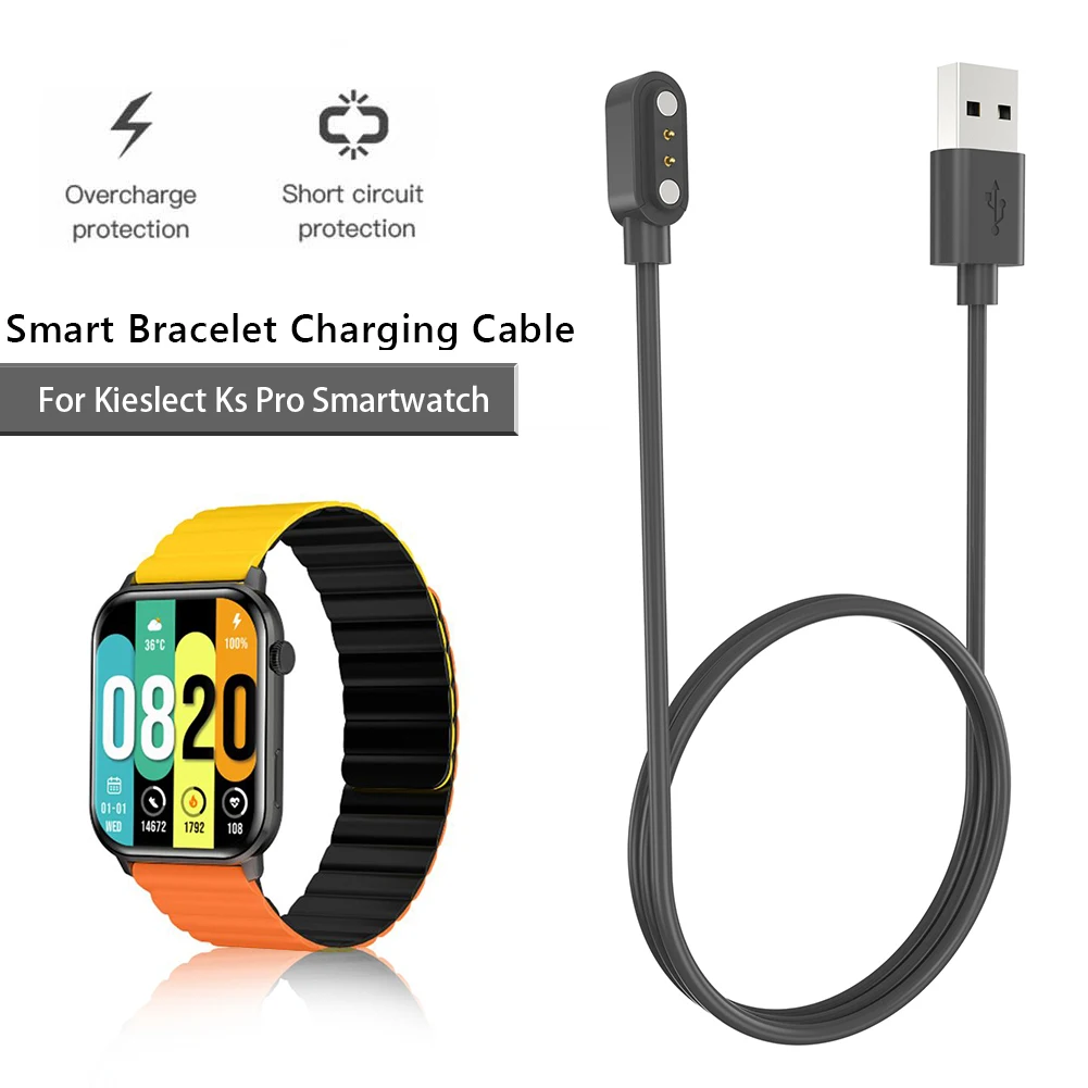 Magnetic Wrist Watch Charging Cable Replacement USB Smartwatch Charging Wire Accessories for Kieslect Ks Smartwatch