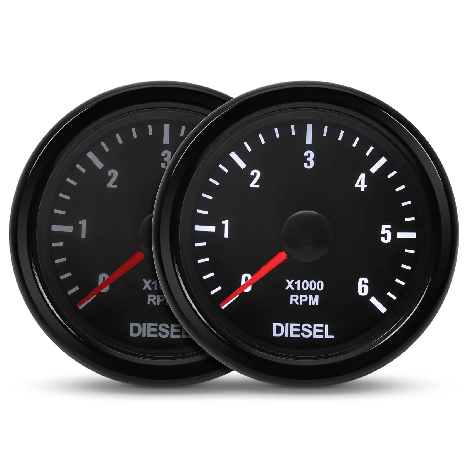 Car Accessories 52MM 2inch Auto Gauge Diesel Tachometer 0-6000RPM Meter with whi