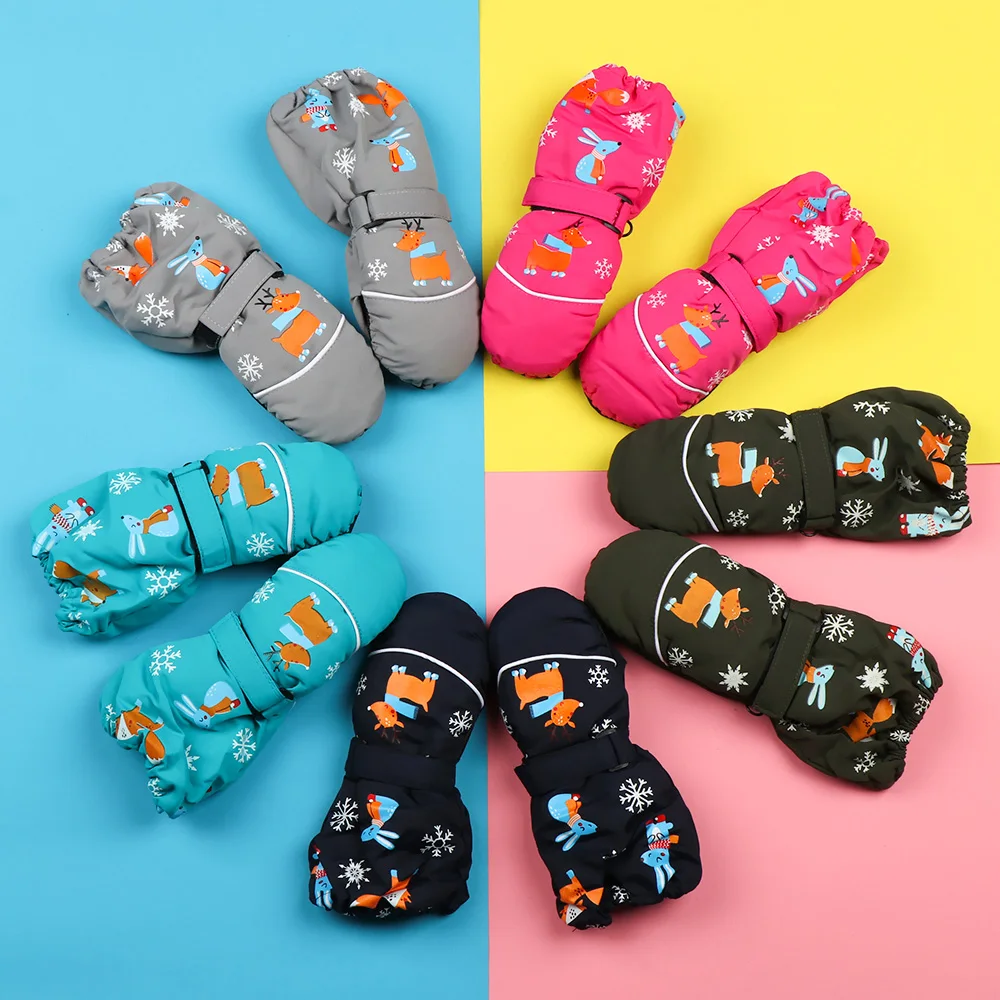 Winter Waterproof Snow Gloves Kids 2-6 Years Old 5