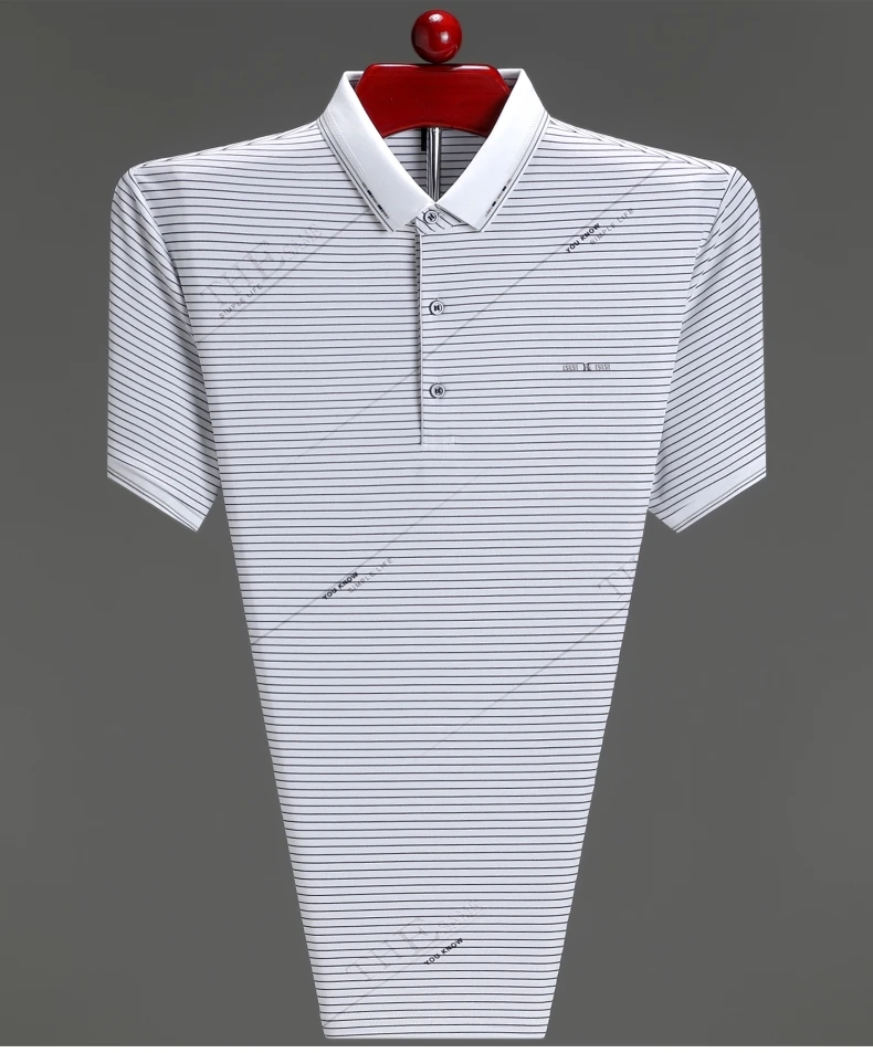 Fashion letter jacquard striped short sleeve polo shirt men's luxury trend brand summer silky breathable new item lapel T-shirt 18 Sb338f50baa91400180524b29948f7fa9U