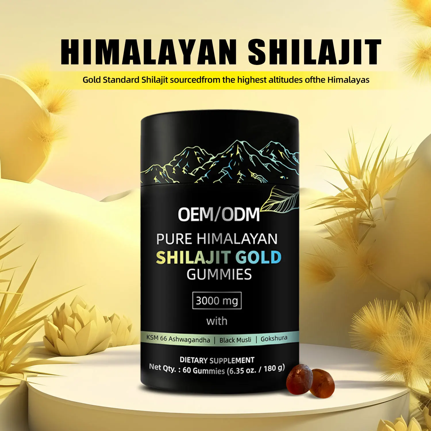 Shilajit gummies 1 bottle Regulates immunity Balances nutrition Maintains energy and health