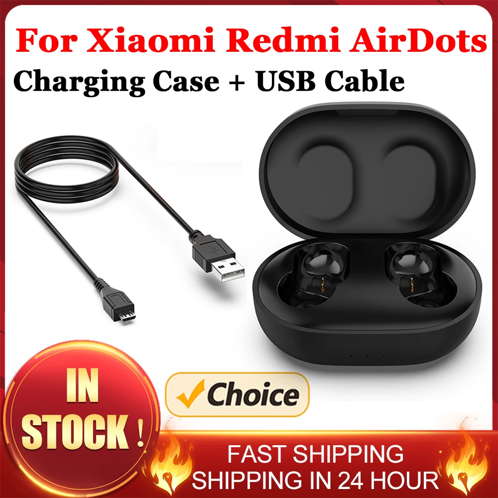 Caja de carga de auriculares para Xiaomi Redmi AirDots, cargador