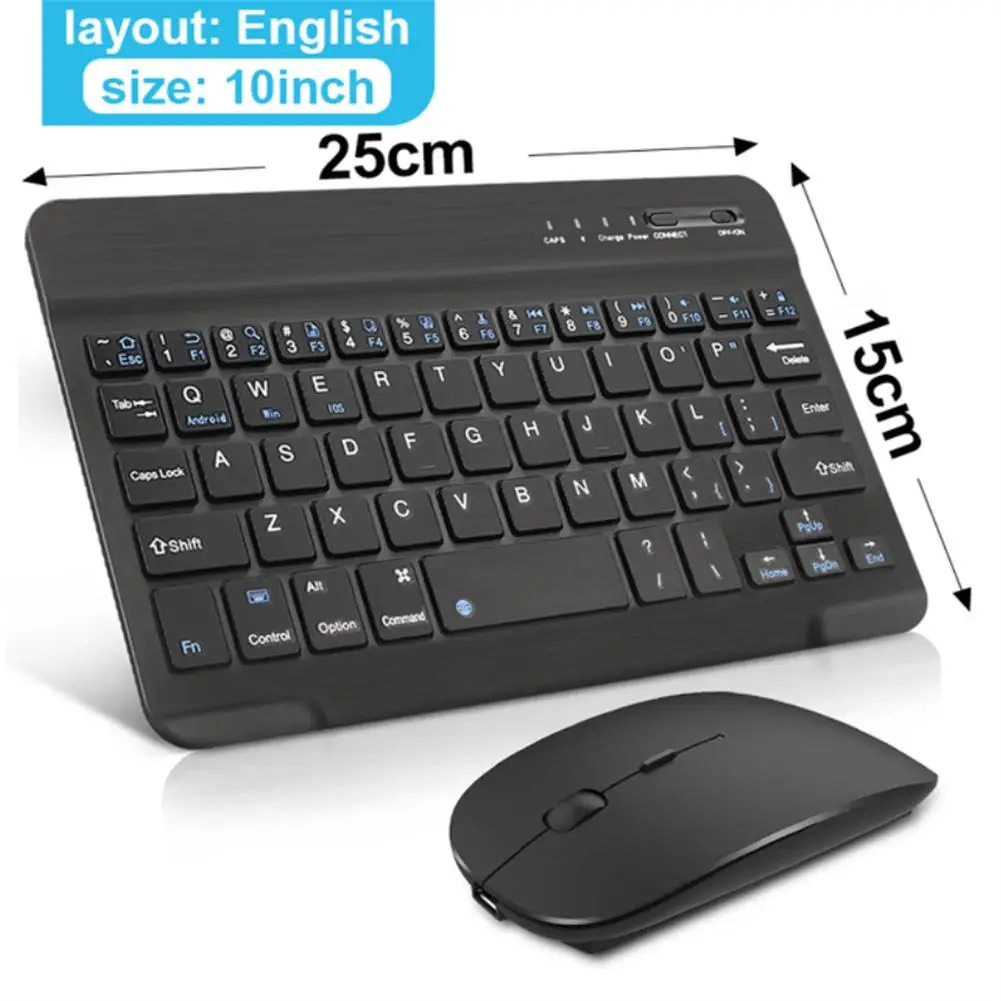 Bluetooth-compatible Wireless Keyboard and Mouse Rechargeable For Android Ios Windows Tablet Mini Keyboard Kit