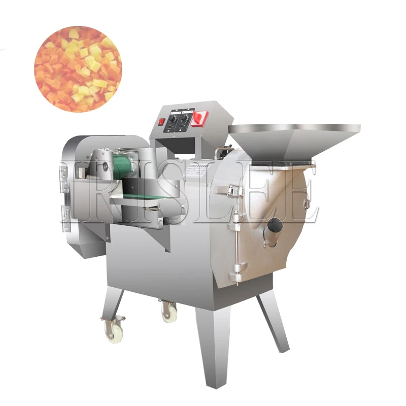 

Электрическая машина для резки овощей с двойной головкой, новая модернизированная коммерческая машина для резки овощей и фруктов