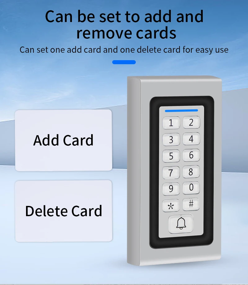 Standalone RFID Reader Access Control Keypad 2000 User Access Control System Doo