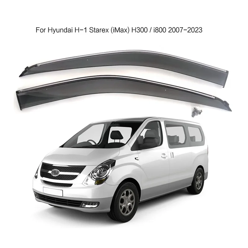For Hyundai H1 H-1 Starex iMax H300 i800 2007- Door Window Rain Visor Weather Shield Window Deflector