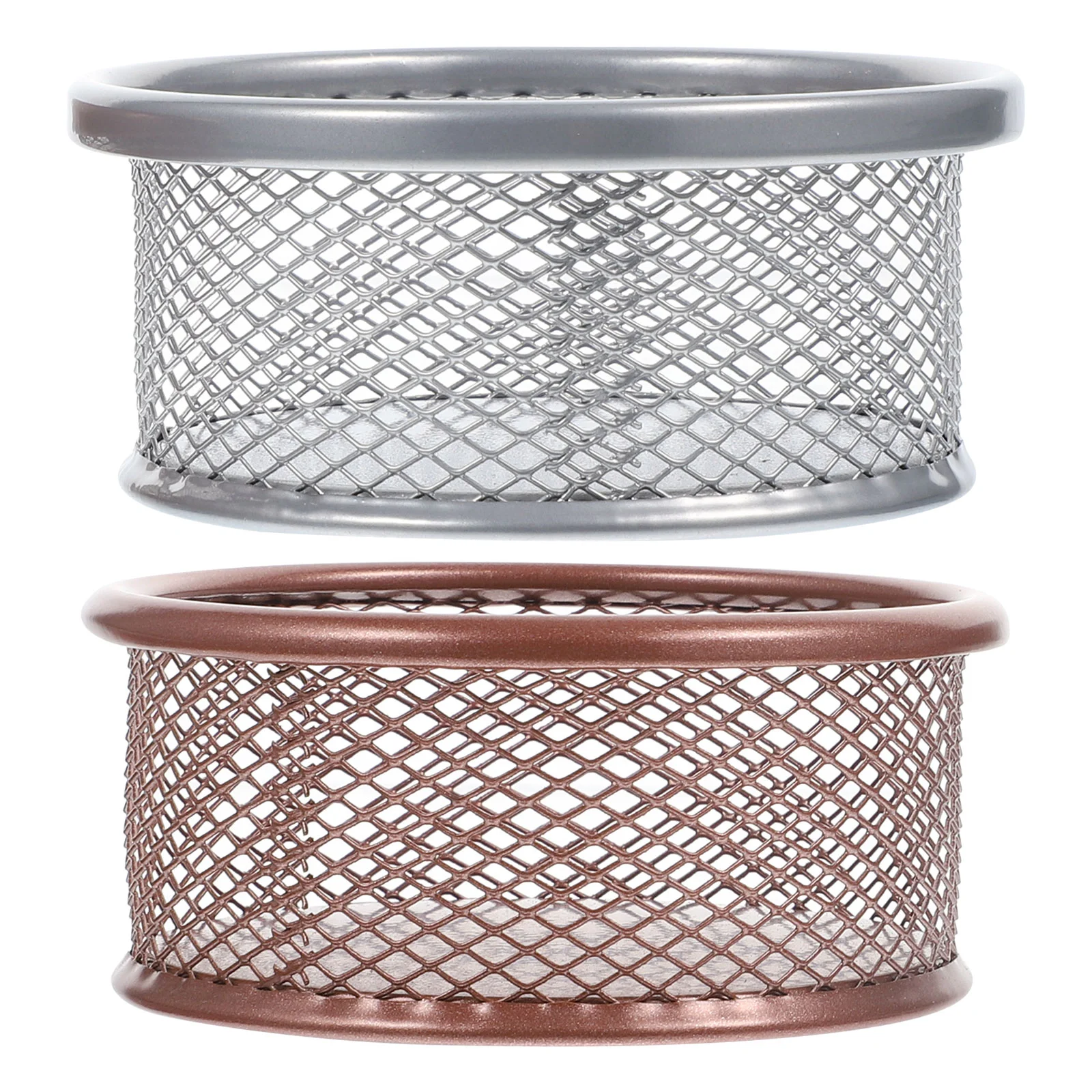 Mesh Paper Clip Holders for Desk Stackable Paperclip Holder Practical and Durable Office Organizer 2Pcs