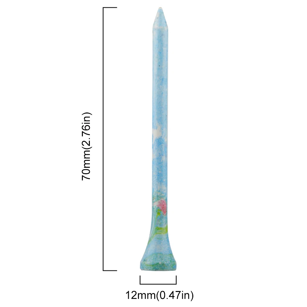 50Pcs Wood Golf Tees Golf Ball Nails Tees More Stable Golf Training Ball Tee Colorful Golf Ball Holder Tees Golf Accessories