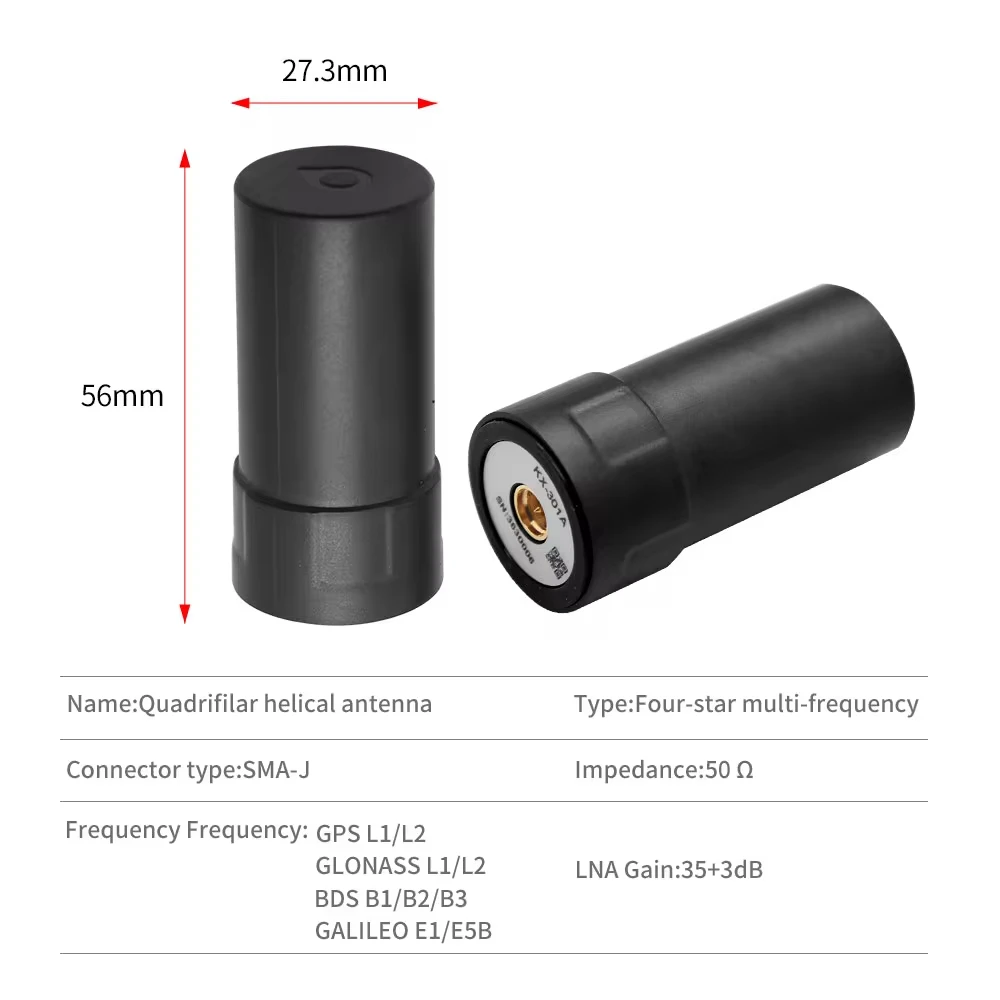 RTK GNSS Antenna High Precision Helix Positioning UAV Unmanned Vehicle Ship GPS L1 L2 L5 GLONASS Beidou Galileo SMA Waterproof rtk gnss antenna