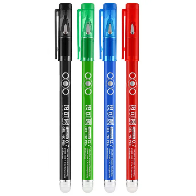 Blue Black Red Green Erasable Gel Pen Set with Eraser Magic Ink Washable School Office Writing Painting Stationery 1