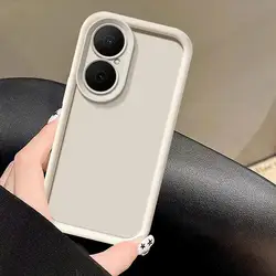 Luxury Candy Matte Soft Back Cover - Anti - Fall Protection Case for Huawei Nova Y73 (White)