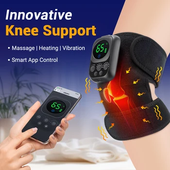 3 in 1 Shoulder Knee Eblow Heated Vibration Knee Massager Pad for Joint Pain Relief Health Care Shoulder Arthritis Support Belt 1