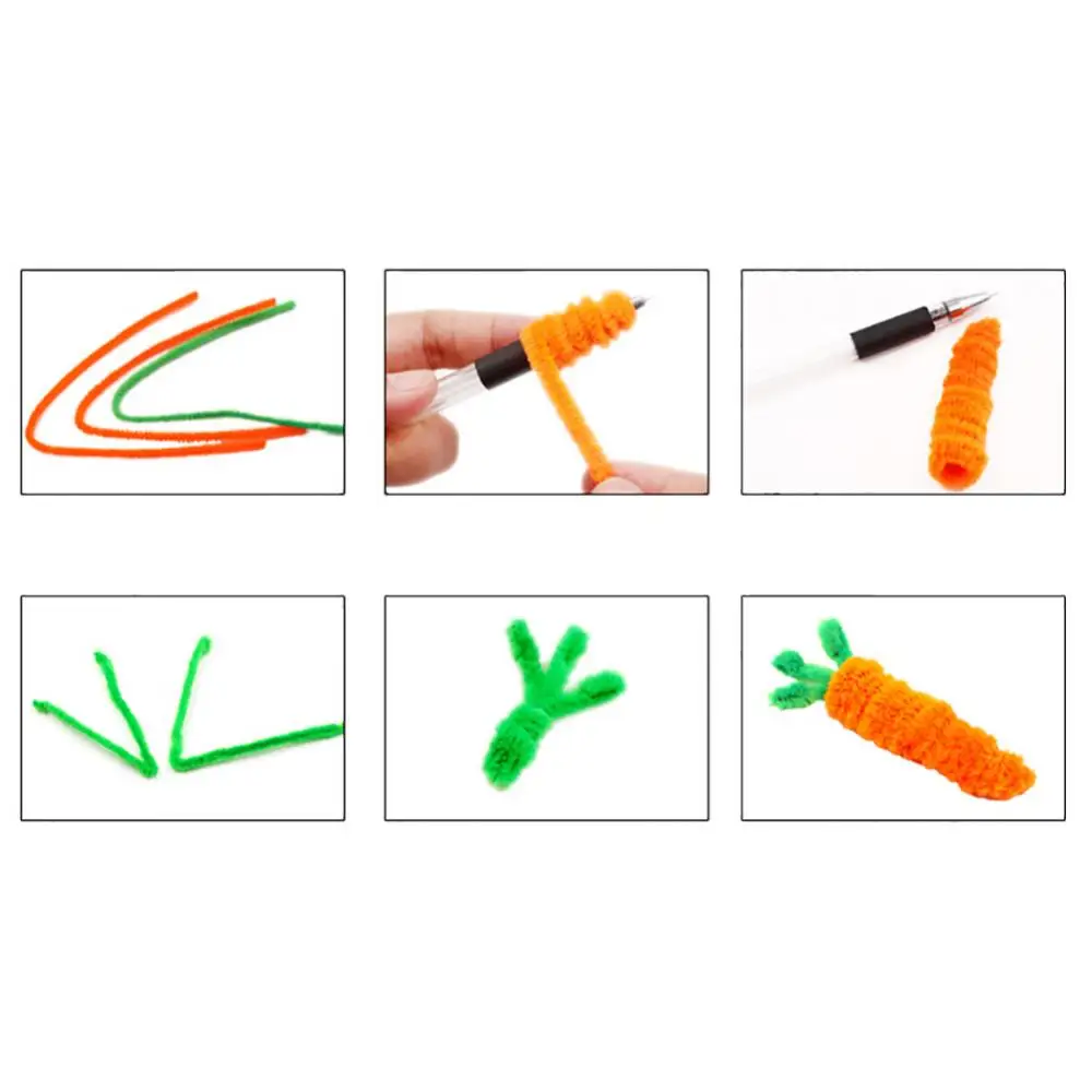 100 Pcs Chenille Stems Pipe Cleaners Twist Rods Kids DIY Craft Educational Toy Plush Tinsel Stems Wired Sticks Handmade Craft craft supplies
