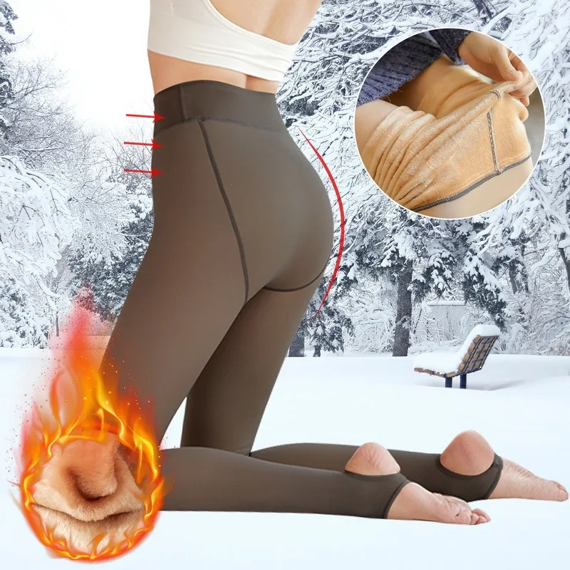 Women Fleece Lined Leggings,Thermal High Waisted Butt Lift