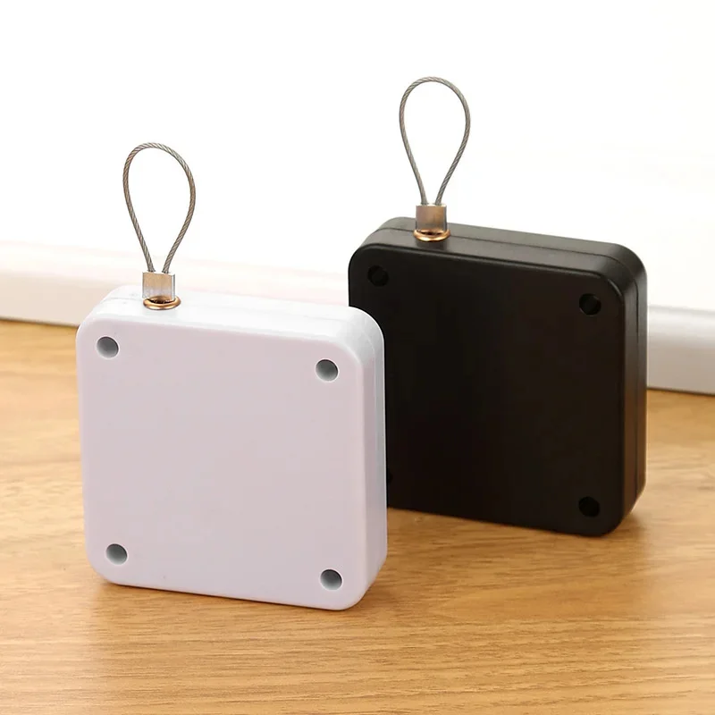Portable Sliding Door, No Need For Punching And Pulling Rope Door Closer, Simple Household Wooden Door Automatic Return