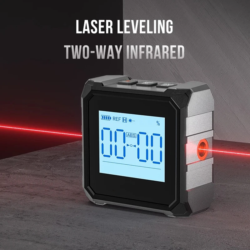 Professional Protractor Digital Inclinometer Angle Measure Box Laser