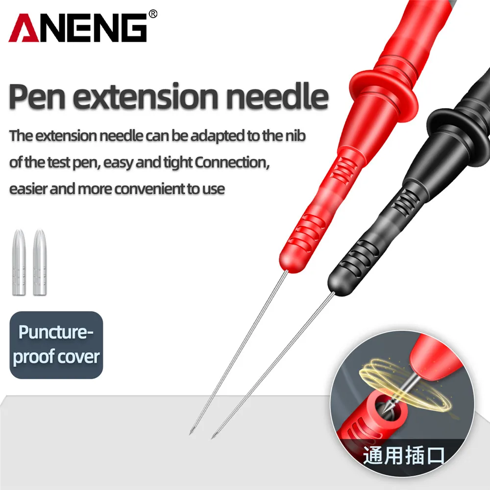 Diagnostic Tools Multimeter Test Lead ANENG PT2003 Extention Back Piercing Needle Tip Probes Car Automotive Test Probe Kit 3MM