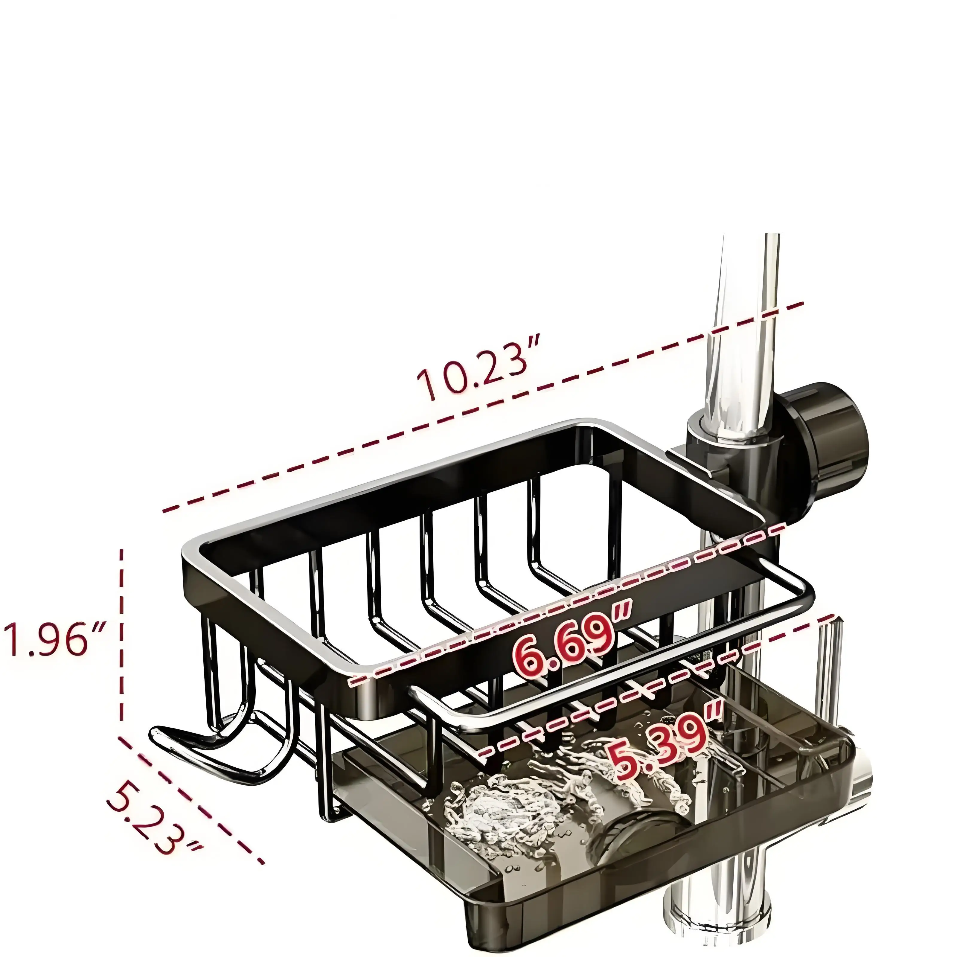Kitchen Sink Faucet Organizer Space Aluminium Kitchen Sink Organiser Multifunctional Hanging Basket With Draining Tray 6
