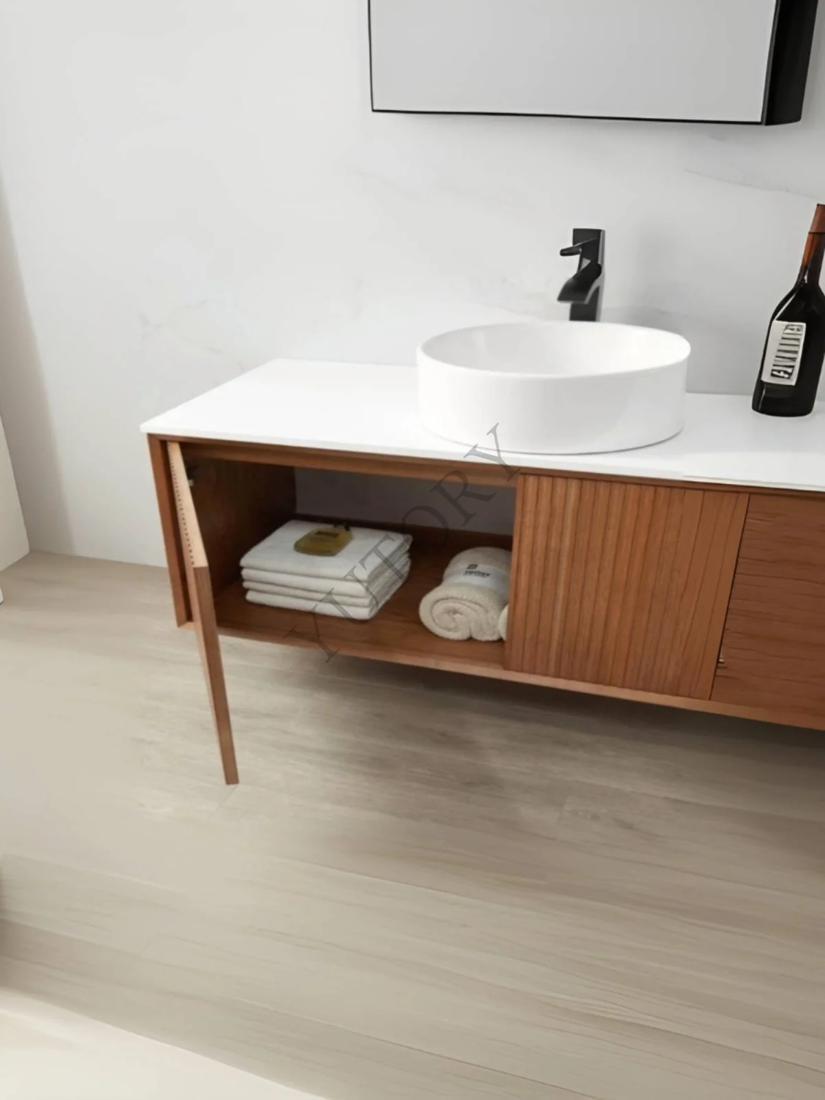 Garden wind bathroom counter washbasin solid wood bathroom washbasin pool bath