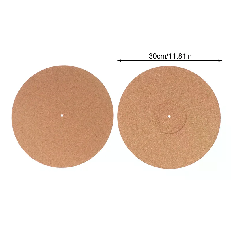 레코드 패드 소프트 코르크 진동 감소 정전기 방지 비닐 매트 턴테이블 슬립매트 패드 직경 297MM 포노그래프용
