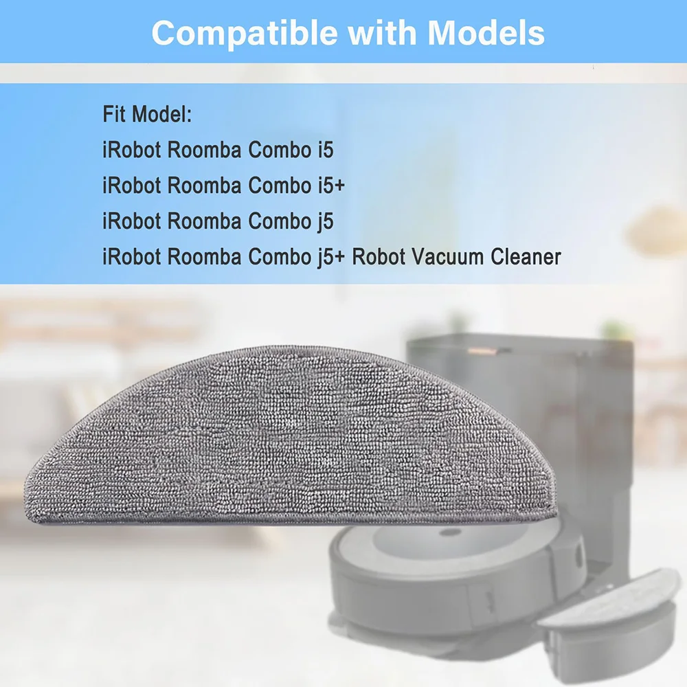 Washable Mopping Pads - Replacement Mop Cloths for Robot Vacuum Cleaners