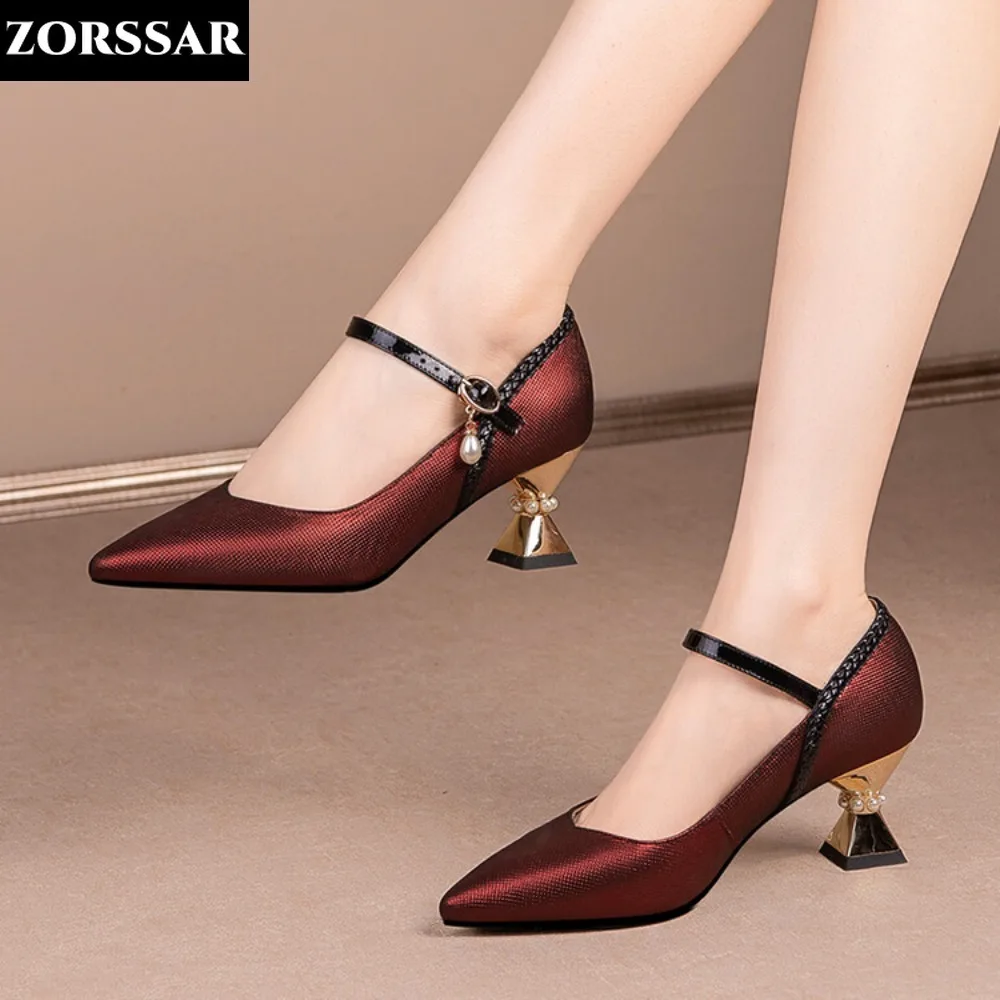 

Mary Jane Shoes Women Pumps Fashion High Heels Shoe Wine Red Blue Shoes Women Wedding Shoes Ladies Stiletto Women Heels 2024