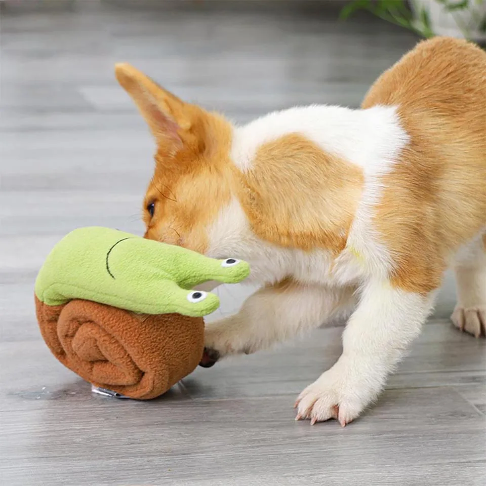 DualPet 개 장난감 Iq 치료 스니핑 교육 봉제 삐걱 거리는 개 장난감 박제 동물 인터랙티브 식품 퍼즐 게임 피더