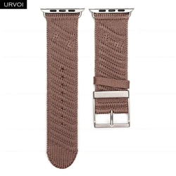 URVOI Ocean Waves Pattern Strap with Custom Buckle - 44 45 46 49mm (Dark milk tea)