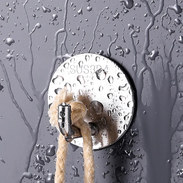 4 ชิ้น Heavy Duty ตะขอสแตนเลสกุญแจแขวนเสื้อผ้า Hook กันน้ําห้องครัวห้องน้ํา Robe Coat ผ้าเช็ดตัว Organizer Hook 3