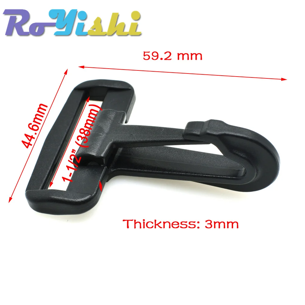 Kunststoff-Karabinerhaken im Rocker-Stil für Rucksackgurtband, 20 mm, 25 mm, 30 mm, 38 mm, 50 mm – Detail 5