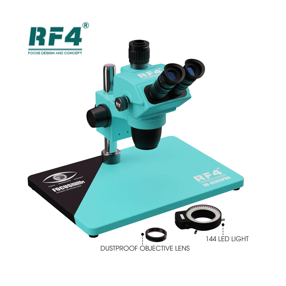 RF4 HD Trinocular Stereo Microscope RF-6565PRO Nine-speed Zoom